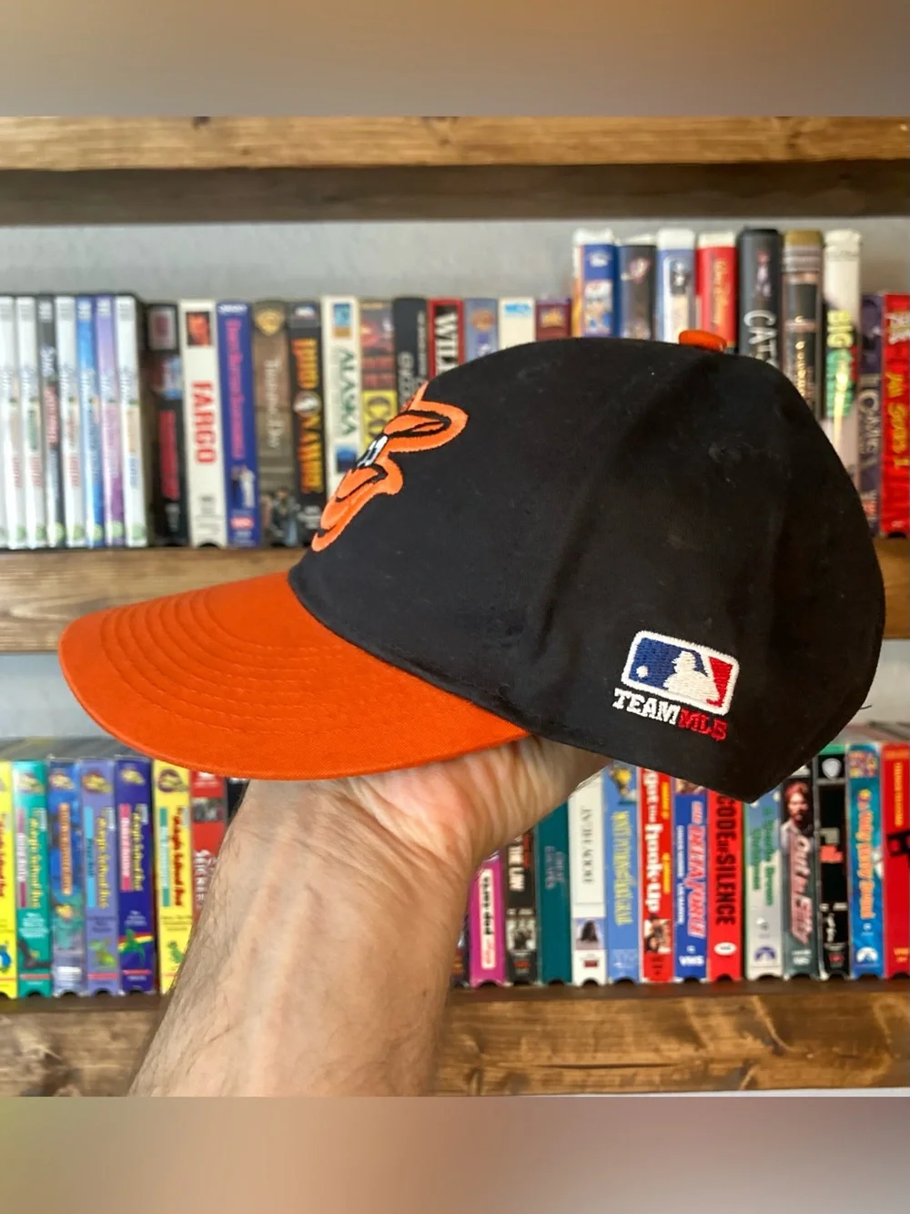 Black & Orange Baltimore Orioles Baseball Hat Cap Embroidered Bird Mascot Youth